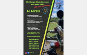 Challenge Départemental. Carabine 22 LR 100,200,300m - LE LARDIN